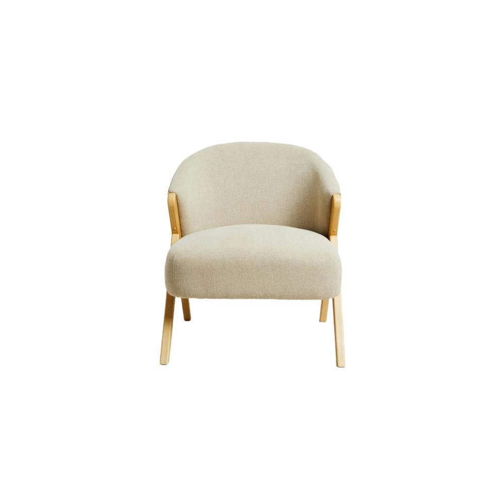 Upholstered Linen Armchair ODORNE